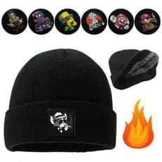 Touca de Lã Forrada Peluciada Masculino Adulto Toca Gorro Frio Inverno Masculina Unissex Personagens