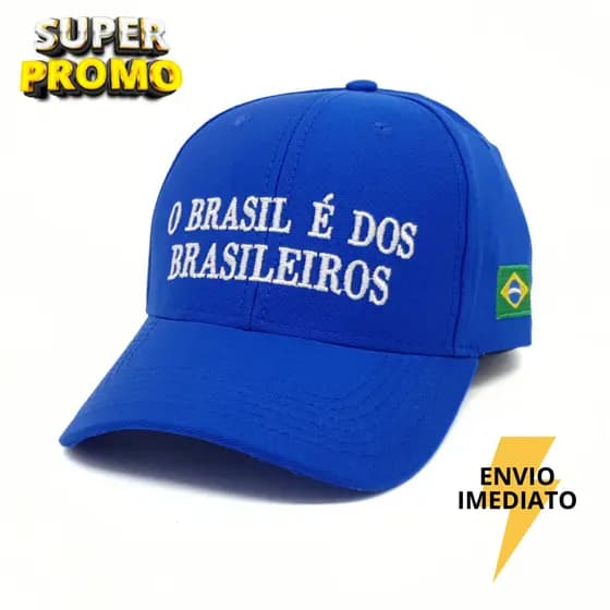Boné Lula O Brasil é dos Brasileiros  Aba Curva Snapback  Original Premium