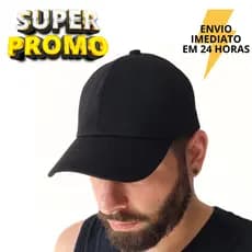 BONÉ LISO BASEBALL BÁSICO - PRETO