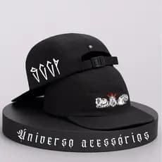 BONÉ CAP 5 PANEL FIVE PANEL DO TIMÃO SCCP GAVIÃO JUNTO E MISTURADO - REGULAGEM FITÃO MASCULINO UNISSEX PREMIUM
