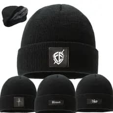 Touca de Lã Forrada Peluciada Masculino Adulto Toca Gorro Frio Inverno Quente Unissex Cristã