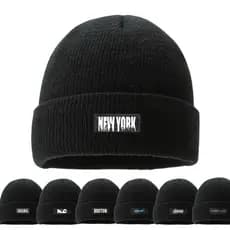 Touca de Lã Forrada Peluciada Adulto Toca Gorro Toucas Frio  Masculina Preto Quente Unissex Desenhos