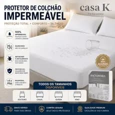 Protetor de Colchão Kacyumara 100% Algodão Impermeável Capa de Colchão Todos os Tamanhos