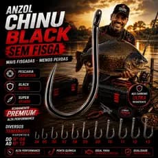 Anzol Albatroz Chinu Sure Black Nickel Sem Farpa - Escolha o Tamanho (Nº 4 ao 13)