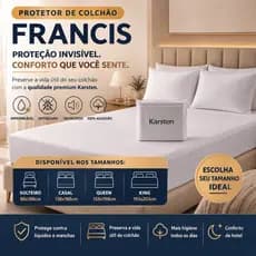 Protetor de Colchão Karsten Francis Impermeável Antiácaro Silencioso Solteiro Casal Queen King