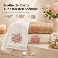 Toalha Rosto Karsten Yuna Algodão Macia Jacquard Floral