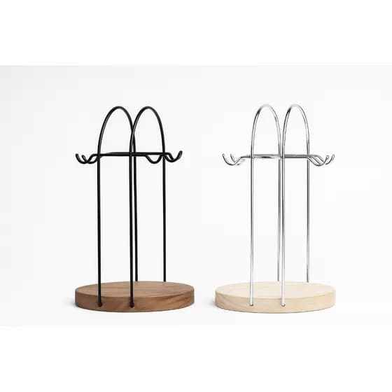Suporte de Xícaras Decorativo com Madeira Porta Xícaras 6 Ganchos