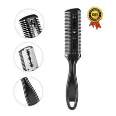 Pente Com Navalha Cabelo E Barba Apara E Tira Volume