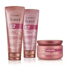 Combo Eudora Siage Nutri Rose Shampoo + Condicionador + Mascara