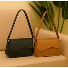 Kit 2 Bolsa Feminina Baguete De Ombro Estilosa Couro Reforçado Envio Rápido