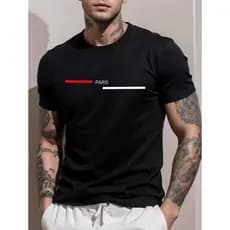 Camiseta Masculina Paris Casual 100% Algodão Lançamento Linha Premium