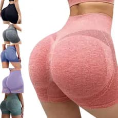 kit 6 Shorts Feminino Legging Meia Coxa Fitness Academia Empina o Bumbum Alta Modeladora