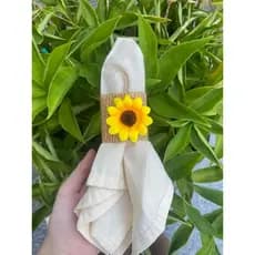 10 Porta Guardanapos Girassol juta rustico mesa posta para festas e decoração PRONTA ENTREGA