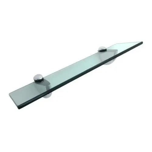 Prateleira De Vidro Incolor Com Suporte Tucano De Metal