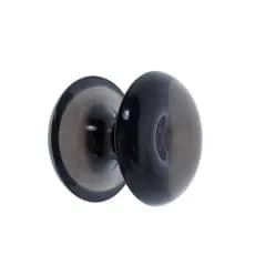 Puxador duplo redondo de resina para porta de vidro fumê grande