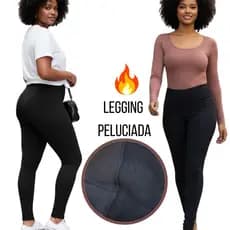 Legging Feminina calça Flanelada cos alto