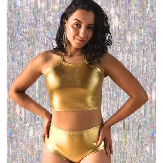 Biquini biquíni cintura alta Hot Pants carnaval feminino
