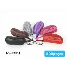 Kit c/03 Estojo Cases Para Óculos De Grau Oculos de Sol Com Ziper Diversas Cores