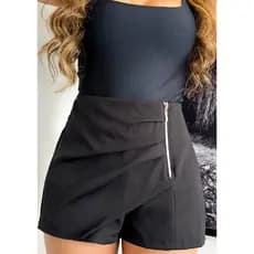 Short De Alfaiataria Feminino Com ziper  PROMOÇÃO