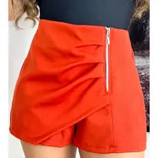Short Feminino Alfaiataria Social com ziper Cintura Alta PROMOÇÃO IMPERDIVEL