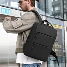 Mochila Resistente Notebook Executiva Tecido Moderno Viagem