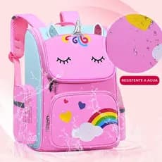 Mochila Infantil Unicornio Escolar Forro Reforçado Confortável p/ Criança Impermeável