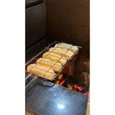 Grelha Churrasqueira Pão de Alho e Milho Resistente praticidade Alta Qualidade