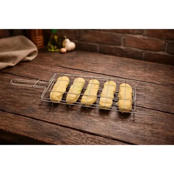 Grelha Churrasqueira Pão de Alho e Milho Resistente praticidade Alta Qualidade