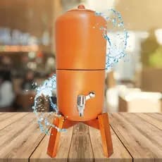 Filtro De Água de Barro + Suporte .Filtro de Agua Para Apartamento Cozinha Bancada Apoio Luxo