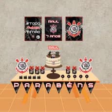 kit só um bolinho festa em casa corinthians + de 50 itens