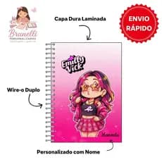 Caderno Escolar 10 Matérias Emilly Vick os rosas.