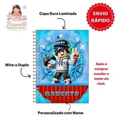 Caderno 10 Matérias Roblox Personalizado.