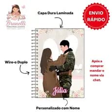 Caderno 10 Matérias Doramas Pousando no Amor Personalizado