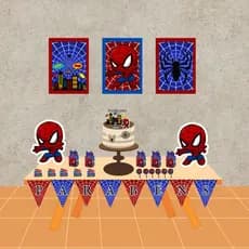 Kit só um bolinho festa em casa homem aranha + de 70 itens