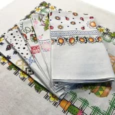 Toalha De Chá Estampado 100% Algodão 68x85, 5 Unidades