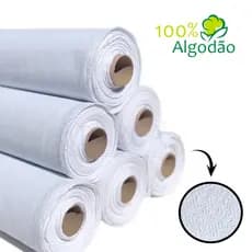 Tecido Alvejado Pé De Galinha Pano De Prato, Rolo 10 Metros