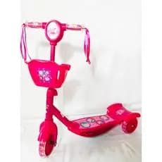 Patinte 3 Rodas Infantil PEPPA PIG Cesta e Luzes Musical