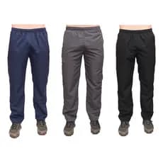 Kit 3 Calças Masculinas Tactel Plus Size Extra 3 Bolso Cordão Grande Esportiva Academia Elástico