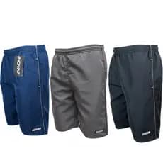 Kit 3 Short Bermuda Tactel Tamanho Grande Extra Plus Size Elástico Cordão Masculino Comprido Viés