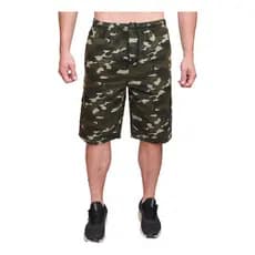 Bermuda Sarja Brim Camuflada Masculina Cargo Elástico Cordão Revenda Tática