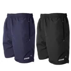 Kit 2 Shorts Tactel MasculinoTamanho Especial Extra 3 Bolsos Elástico Cordão