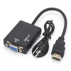 Cabo Adaptador Conversor Hdmi Para Vga Monitor Audio C/ P2