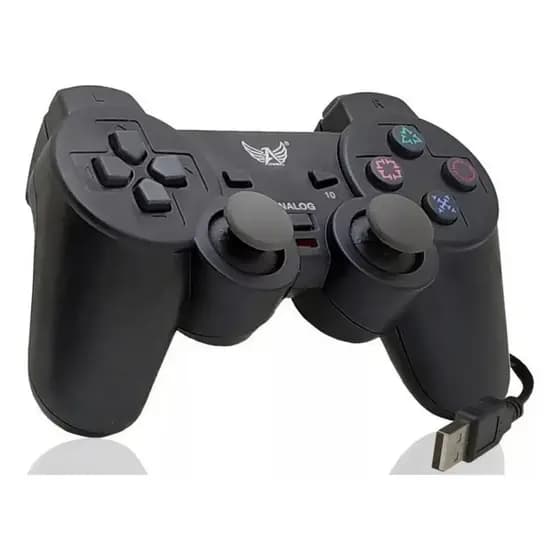Controle Joystick Manete Usb 2.0 Para Pc Notebook Dualshock C/ Fio Cor Preto