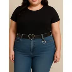 Cinto PLUS SIZE PINGENTE CORAÇÃO, um arraso!!