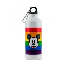 Garrafa Alumínio Mickey Arco-Íris 500ml  Disney Licenciado