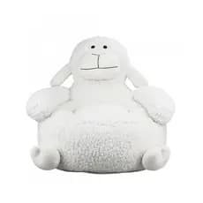 Pelúcia Puff Assento Infantil Ovelha Branca 40x45cm - Pelúcia
