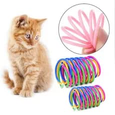 Kit Molinhas Para Gatos Mola Maluca Molas Divertidas e Coloridas Brinquedo Pets Cores Sortidas