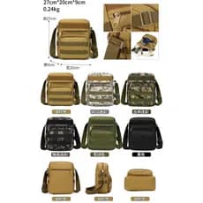 Bolsa transversal de ombro tática militar Caminhada e acampar multi uso 1436-7