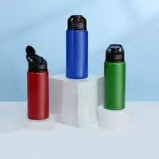 Garrafa Squeeze 600ml Alumínio - Cores Diversas (Preto)