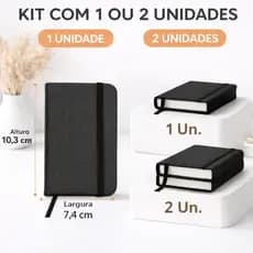 Caderneta Capa Dura com Elastico Vários Tamanhos e Modelos de cores